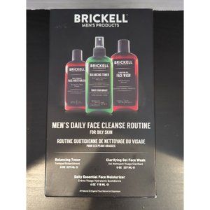 Brickell Men's Daily Face Cleanse Routine For Oily Skin Brand New Sealed